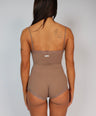 After Hours Romper Tan