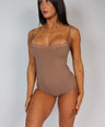 After Hours Romper Tan